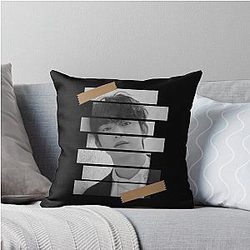 Park Jinyoung, GOT7 Jinyoung Korean K-pop Monochrome Stripe Design Throw Pillow