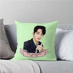 No Jinyoung No Life Throw Pillow