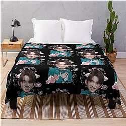 Peach Boy Jinyoung Throw Blanket