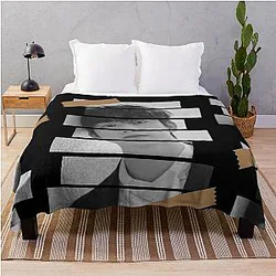 Park Jinyoung GOT 7 Jinyoung Korean K-pop Monochrome Design Throw Blanket