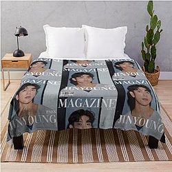 GOT7 Jinyoung Magazine Cover Throw Blanket