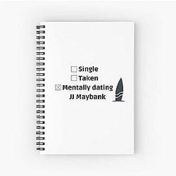 Mentally Dating JJ Maybank W Surf Spiral Notebook