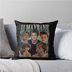 Retro JJ Maybank 90s Style Throw Pillow