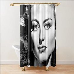 Portrait of Joan Crawford, famous American actress in Hollywood mid twentieth century Shower Curtain