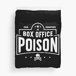 Joan Crawford is Box Office Poison Duvet Cover