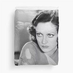 Striking Beauty, 1930s Joan Crawford Duvet Cover