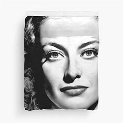 Portrait of Joan Crawford, American actress in Hollywood mid-twentieth century Duvet Cover