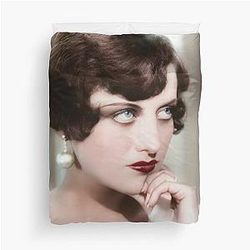 Glamorous 1920s Hollywood Flapper Joan Crawford Duvet Cover