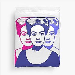 Triple Joan Crawford Pop Art Duvet Cover