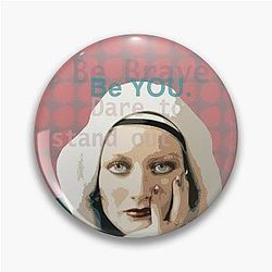 Movie Stars Young Joan Crawford Portrait Pin