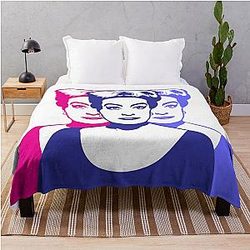 Triple, Joan Crawford, Pop Art Throw Blanket