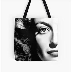Portrait of Joan Crawford, famous American actress in Hollywood, mid-twentieth century All Over Print Tote Bag