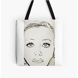 Joan Crawford Over Print Tote Bag