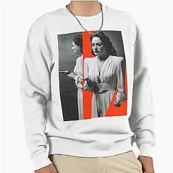 Joan Crawford - Mildred Pierce Red Filght Collage Art Pullover Sweatshirt