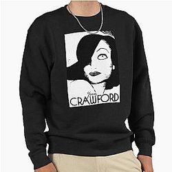 Joan Crawford Contrast Pullover Sweatshirt