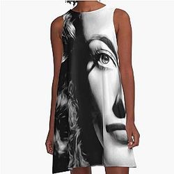 Portait of Joan Crawford, famous American actress in Hollywood, mid-twentieth century A-Line Dress
