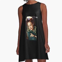 Colorized Joan Crawford Mildred Pierce 1945 A-line dress