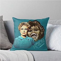 Joan Crawford Trog Throw Pillow