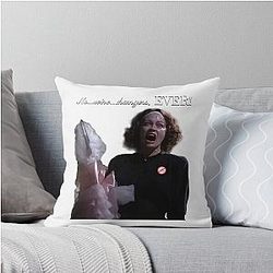 No Wire Hangers Ever - Faye Dunaway as Joan Crawford Mommie Dearest Throw Pillow