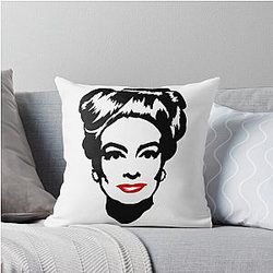 Joan Crawford Art Throw Pillow