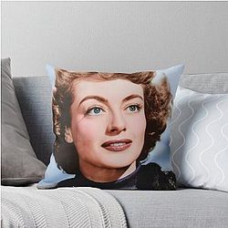 Joan Crawford in Pearl Throw Pillow