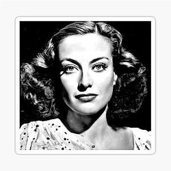 Portrait of Joan Crawford, famous American actress in Hollywood mid-twentieth century