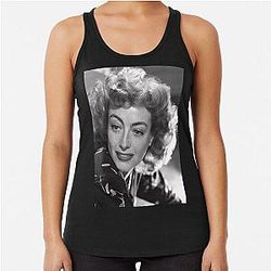 Beautiful Naturally Freckled Joan Crawford Racerback Tank