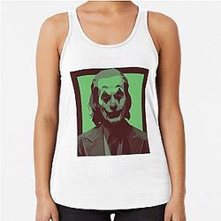 Joaquin Phoenix - Smile (Red) Racerback Tank Top