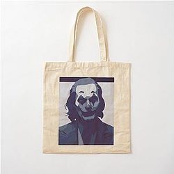 Joaquin Phoenix Smile Blue Cotton Tote Bag