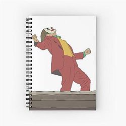 Poster of the Joker movie starring Joaquin Phoenix Spiral Notebook