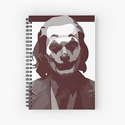 Joaquin Phoenix Smile Red Spiral Notebook