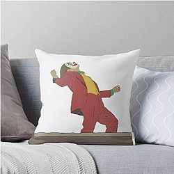 of The Joker movie starring Joaquin Phoenix Throw Pillow