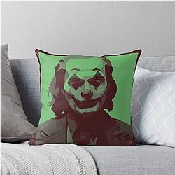 Joaquin Phoenix Smile Red Throw Pillow