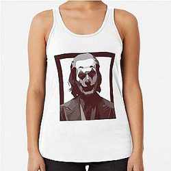 Joaquin Phoenix Smile Red Racerback Tank Top
