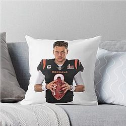 Natural Soccer League Joe Burrow Throw Pillow