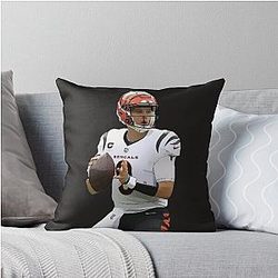 Joe Burrow Bengals Throw Pillow