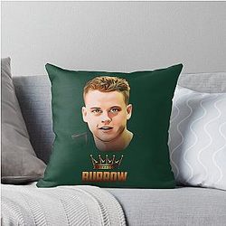 Joe Burrow The King Throw Pillow