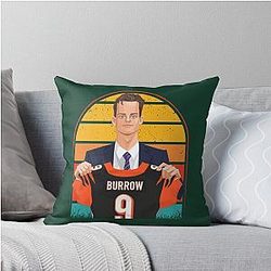 Joe Burrow Jersey Throw Pillow