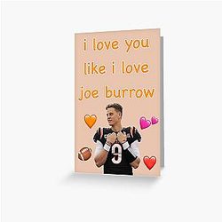 Valentine's Day I love Joe Burrow Card