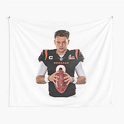 Natural Soccer League Joe Burrow Graphic Gift Tapestry