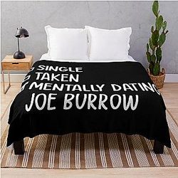 Mentally Dating Joe Burrow Throw Blanket