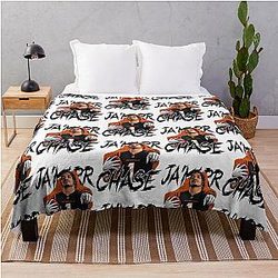 Joe Burrow Fan Art Throw Blanket