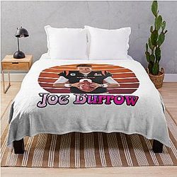 Natural Soccer League Overcome Joe Burrow Retro Throw Blanket