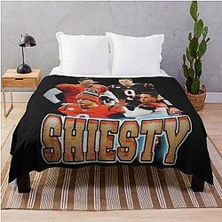 Joe Burrow Joe Shiesty Cajun Cincinnati Bengals Throw Blanket