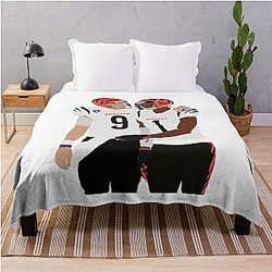 Natural Soccer League Overcome Yourself Joe Burrow and Ja'Marr Chase Throw Blanket
