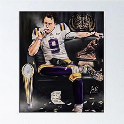 Joe Burrow Smoking a Cigar Painting