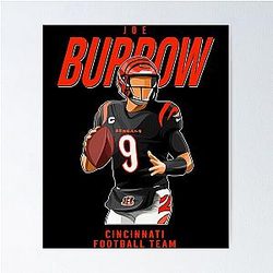 Joe Burrow Cincinnati Football Team Poster