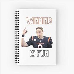 Joe Burrow Winning is Fun Spiral Notebook