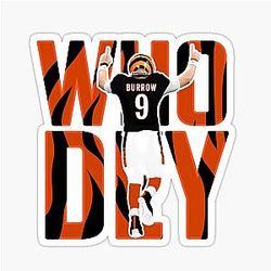 Joe Burrow Who Dey American Football Sticky