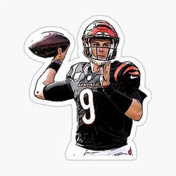 Joe Burrow 9 Cincinnati Football Sticker